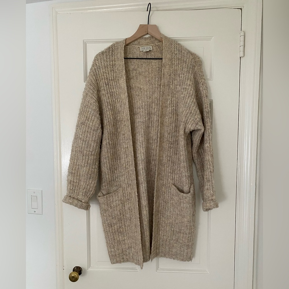 Beige oversize cardigan